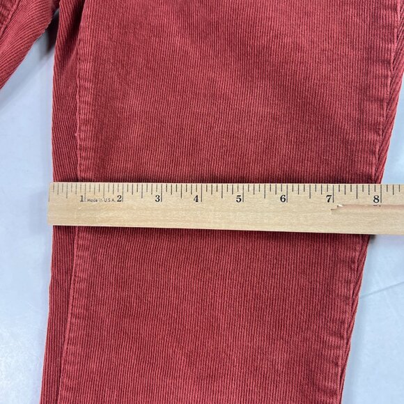 Madewell Pants Women 28x25* Cali Demi Boot Cut Crop Mid Rise Red Corduroy Tag 27 - Picture 13 of 16